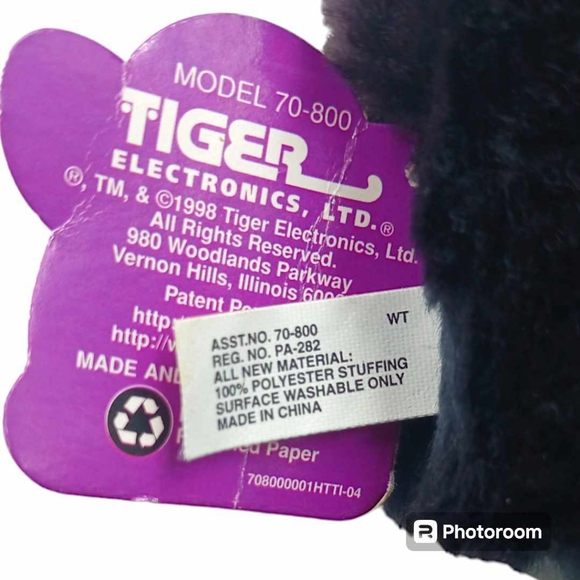 Furby 1998 Black And White Tiger Electronics - Picture 8 of 10